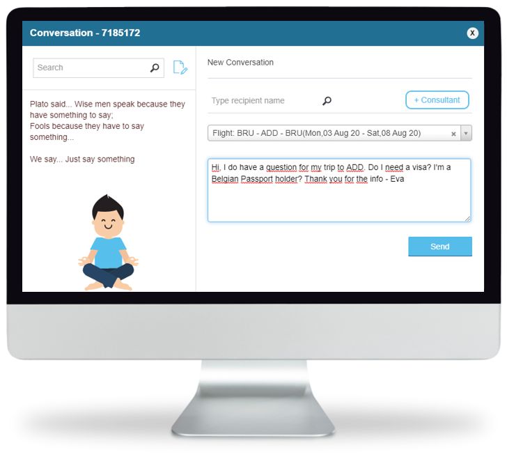 Uniglobe - Online booking Tool - Hybride oplossing: zelfstandig boeken of met assistentie